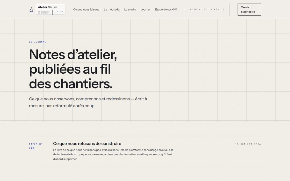 Site atelierminima.com
